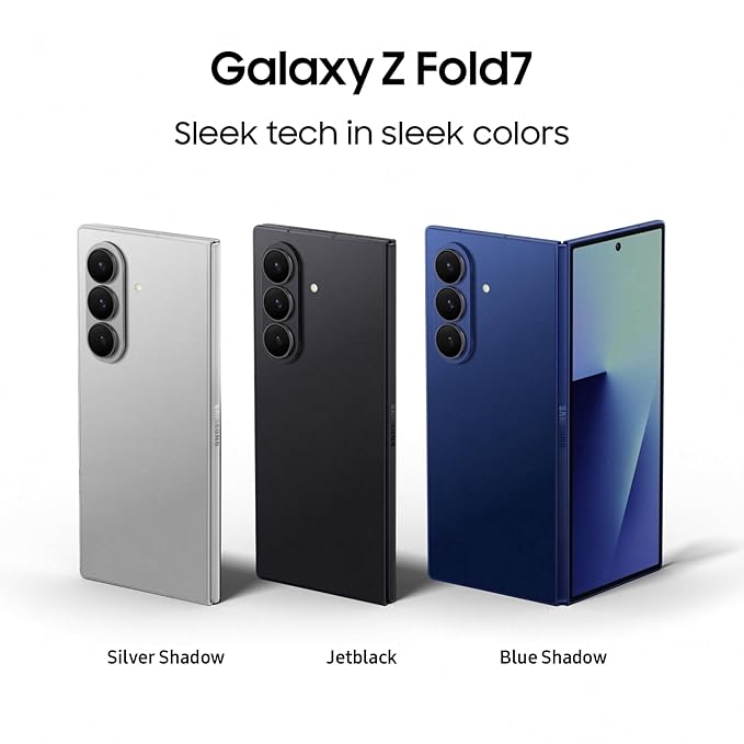 Samsung Galaxy Z Fold7 5G Smartphone with Galaxy AI (Silver Shadow, 12GB RAM, 512GB Storage), Ultra Sleek Design with 200MP Camera, Powerful Snapdragon 8 Elite, Google Gemini 2 71v5E3T5VsL. SX679