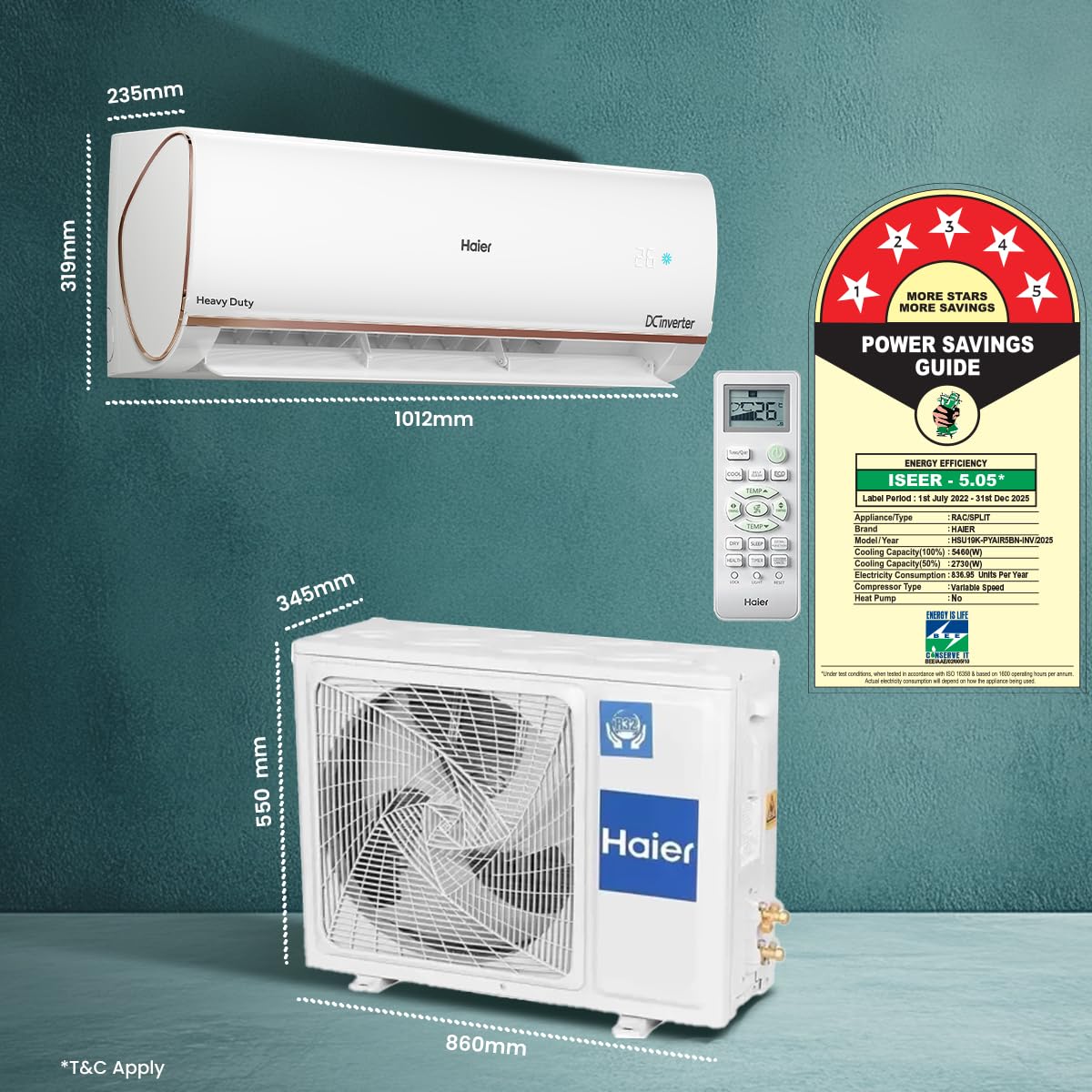 "Daikin 5 Star Smart AC with low current bill tips"